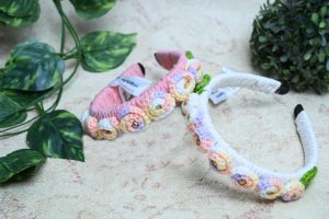 Crochet and Macrame combined Floral Hairbands