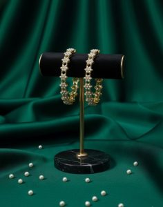 Gold plated Pearl Bangles