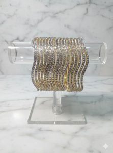 Gold and Silver, Dual tone Curvy bangles